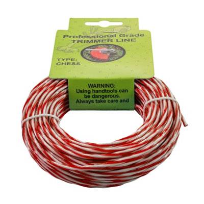 15m of strimmer/trimmer line,red/white twist line gives you more ...