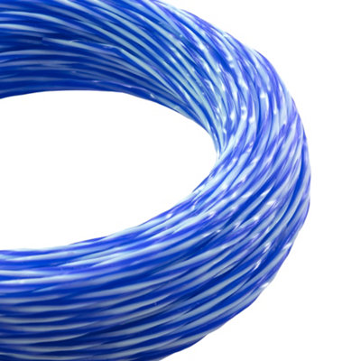 15m x2.00mm of strimmer/trimmer line,blue/white twist line gives you ...