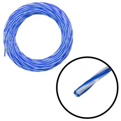 15m x2.00mm of strimmer/trimmer line,blue/white twist line gives you ...