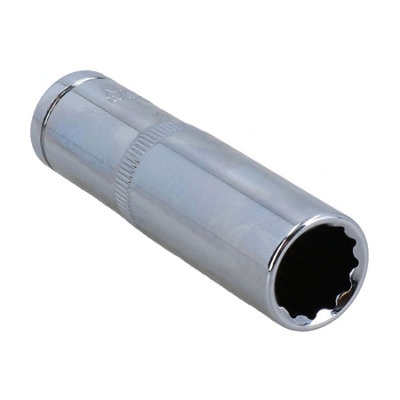 15mm 1/2in Drive Double Deep Long Reach Metric Socket 12 Point Sided Bi-hex