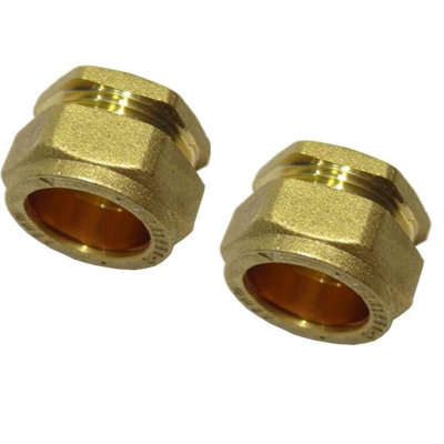 15mm Brass Compression End Cap Stop End WRAS Approved (Pack of 2)