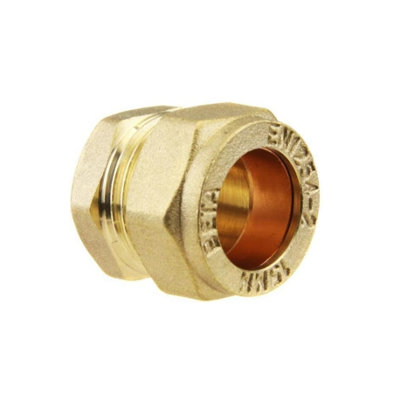 15mm Brass Compression End Cap Stop End WRAS Approved (Pack of 2)