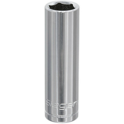 15mm Chrome Plated Deep Drive Socket - Durable 1/2 Inch Square Drive Tool