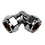 15mm Compression Equal Elbow Copper Pipe Fittings Chrome Plated