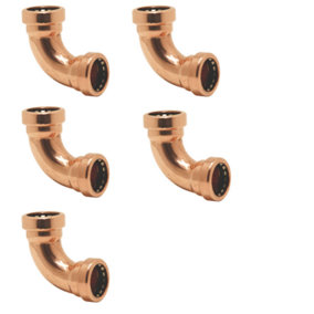 15mm Copper Elbow Push Fit Pack Of 5