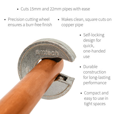 15mm Copper Pipe Cutter Mini Pipe Slice Burr-Free Plumbing Tube Cutter ...
