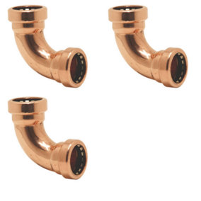 15mm Copper Straight Coupler Push Fit Pack of 3 cp1