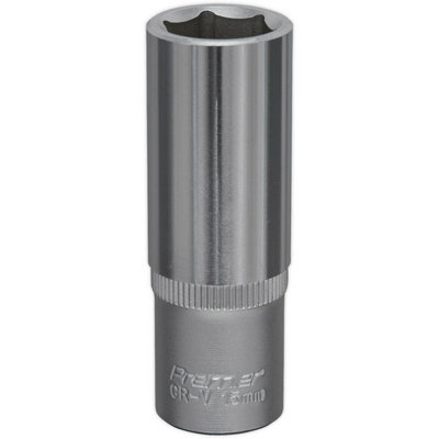 15mm Deep Drive Socket in Chrome Vanadium - Durable Forged Steel with 3/8" Square Drive