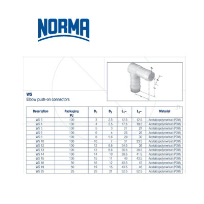 15mm Equal Elbow Piece Vacuum Hose Joiner - 3