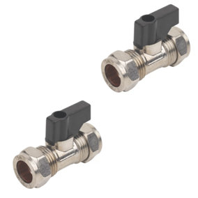 15mm Isolating Service Valve With Easy Turn Handles Pack of 2 iv16