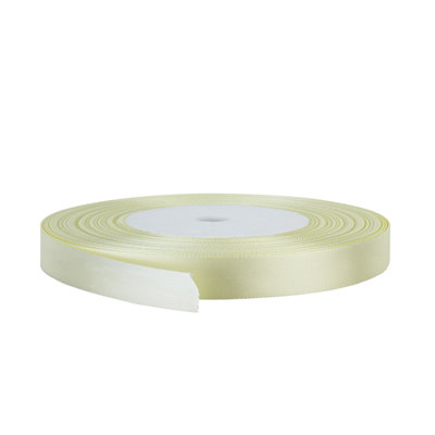 15mm Ivory Double Sided Satin Polyester Ribbon Roll, 25 metres