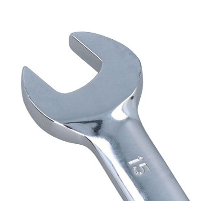 15mm Metric Flexi Head Ratchet Combination Spanner Wrench 72 Teeth
