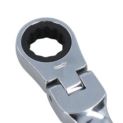 15mm Metric Flexi Head Ratchet Combination Spanner Wrench 72 Teeth