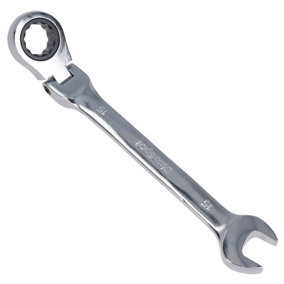 15mm Metric Flexible Combination Ratchet Spanner Wrench Bi-Hex 12 Sided