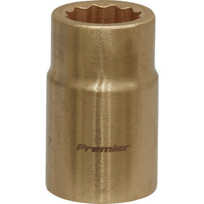15mm Non-Sparking WallDrive Socket - Durable Beryllium Copper Construction