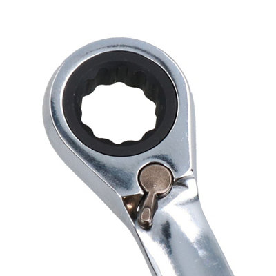 15mm Reversible Cranked Offset Ratchet Combination Spanner Wrench 72 Teeth