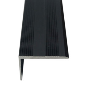 15mm Self-Adhesive Stair Nosing Trim Black 3ft / 0.9metres Edging Strip Tile / Laminate / Wood To Carpet Or Vinyl