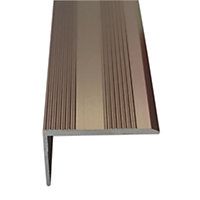 15mm Self-Adhesive Stair Nosing Trim Bronze 3ft / 0.9metres Edging Strip Tile / Laminate / Wood To Carpet Or Vinyl