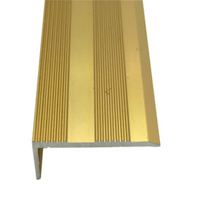 15mm Self-Adhesive Stair Nosing Trim Gold 3ft / 0.9metres Edging Strip Tile / Laminate / Wood To Carpet Or Vinyl