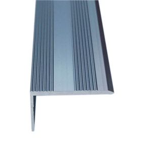 15mm Self-Adhesive Stair Nosing Trim Grey 3ft / 0.9metres Edging Strip Tile / Laminate / Wood To Carpet Or Vinyl