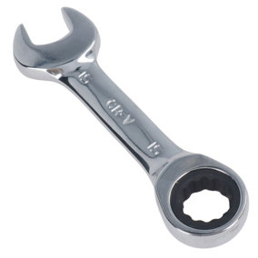 15mm Stubby Ratchet Combination Spanner Metric Wrench 72 Teeth SPN08