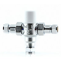 15mm Thermostatic Inline Thermal Mixing Shower Blending Valve Brass
