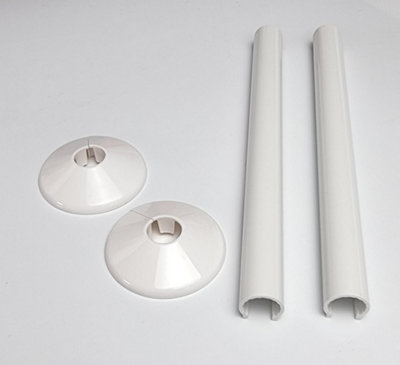 thumbnail image 2 of 100-Pack White Plastic Radiator Pipe Collars For 15mm Pipes - Easy Fit Flooring Covers - UK Made 2 of 5