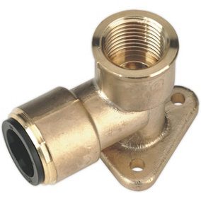 15mm x 1/2" BSPT Brass Wingback Elbow Adapter - Air Ring Main Pipe Male Thread