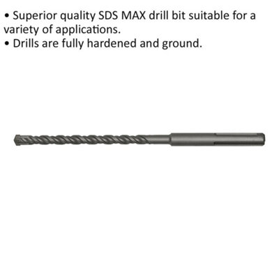 15mm x 340mm SDS Max Drill Bit for Masonry - Durable & High-Performance ...
