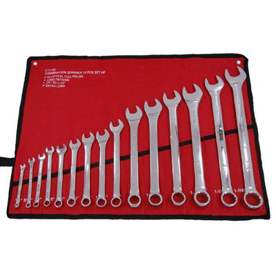 15PC SPANNER SET COMBINATION IMPERIAL AF 1/4 To 1-1/ 4 Open Ended Tool CT1182