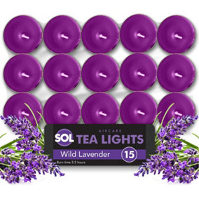 15pk Lavender Tea Lights - Tealights Candles Scented - Lavender Scented Candle - Scented Tea Light Candles - Tea Lights Candles
