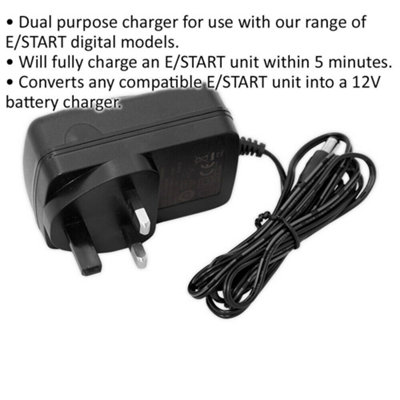 15V Smart Charger Adaptor for E/START Jump Starters - Fast Charging Solution