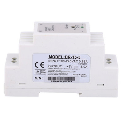 15W 5V 3A Single Output Switching Power Supply for DIN Rail-Model DR-15-5