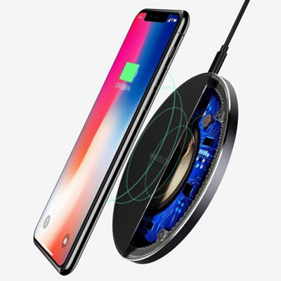 15W Fast Wireless Phone Charger Pad - Slim & Case Friendly