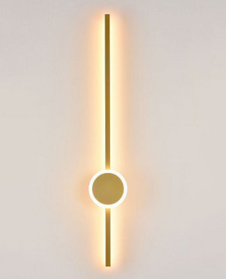 15W Modern Large Size Bedside Fancy Wall Light Scone Gold 11x60cm