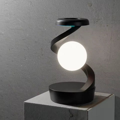 Lampe De Table Flottante Créative RGB - Chargeur Sans Fil 15W Intégré - Rotation - Multicolore