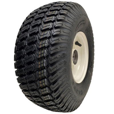 15x6.00-6 Grass Lawnmower Wheel Wanda 4ply P332 Tyre Fitted on Rim 25mm Bearings