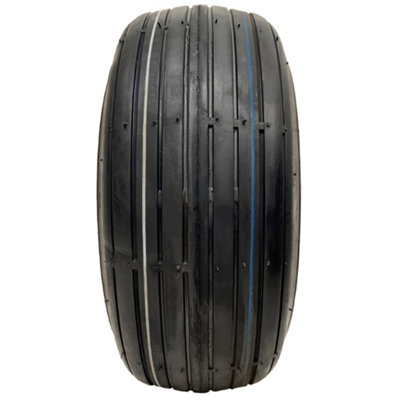 15x6.00-6 Multi Rib Lawnmower Wheel 6ply P508 Steel Rim & Cap 25mm Ball ...