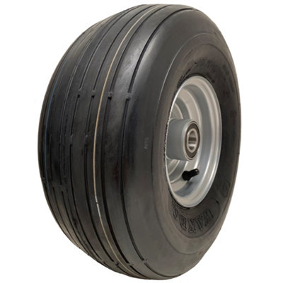 15x6.00-6 Multi Rib Lawnmower Wheel Wanda 6ply P508 Tyre Steel Rim 20mm Bearings