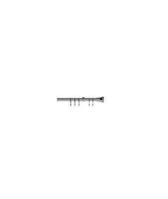 16 - 19mm  Diamante Trumpet End Metal Curtain Pole Set - Chrome