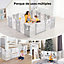 16+2 Panel Baby Foldable Playpen with Safety Gate