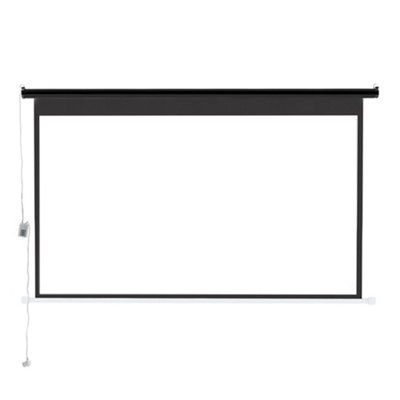 16:9 Portable Electric Motorized Projector Screen with Remote for Home Theater 120" Black - 4