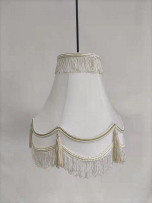 16" Cream / Ivory Fabric Dual Purpose Lampshade