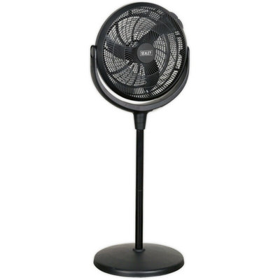 16" Desk & Pedestal Fan - 3 Speed Settings - Adjustable Height - 3-Pin UK Plug