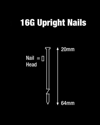16 Gauge Straight Finish Nails 40Mm Pack 2500 - 3