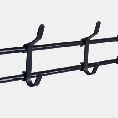 16 Hook Shelving Rack Storage Tier Unit Hallway Home Decor Wire Office ...