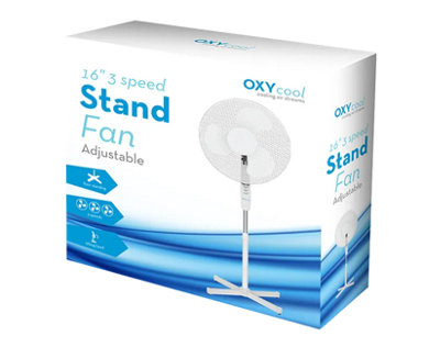 16 Inch 3-Speed Cooling Stand Fan