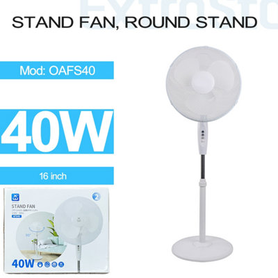 16 inch 40W White Stand Fan Pedestal Fan