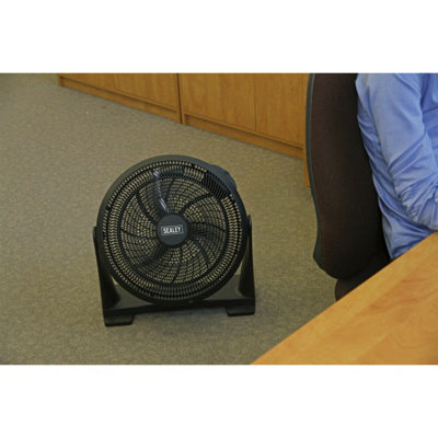 16 Inch Composite Desk or Floor Standing Fan - 3 Speed Settings - 3-Pin UK Plug