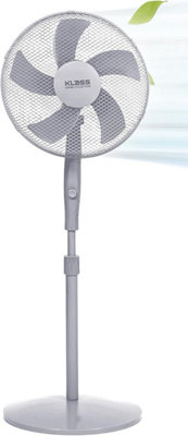 16 Inch Premium Pedestal Standing Fan, 50W Motor, 5 Blades, Grey